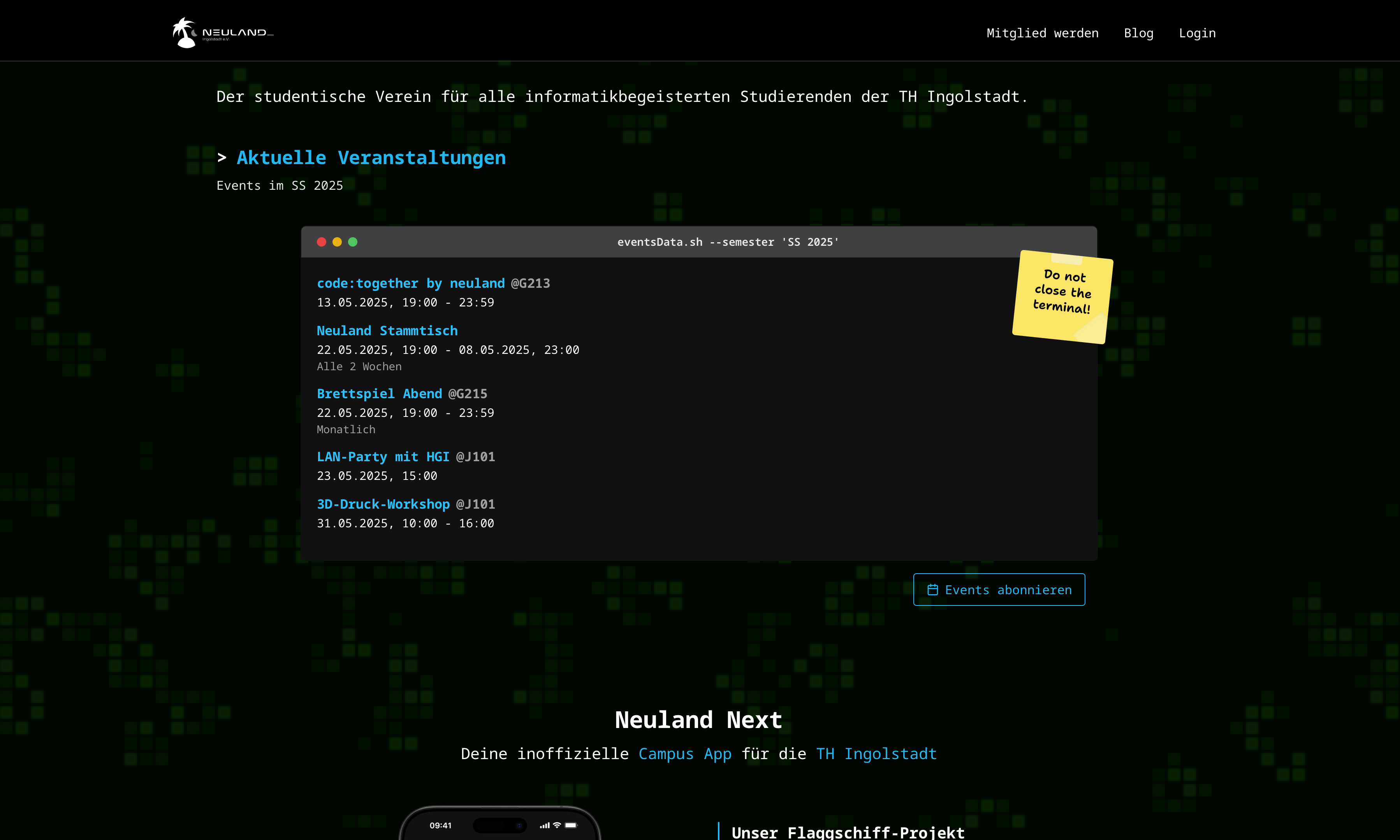 Neuland Website project screenshot